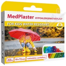 MedPlaster Náplasť water resistant 19x72 mm s vankúšikom 20 ks