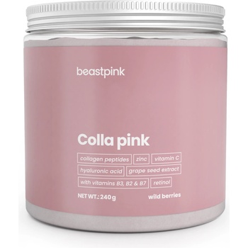 GymBeam BeastPink Colla Pink 240 g горски плодове