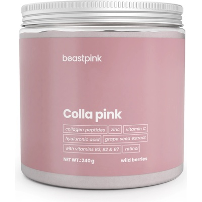 GymBeam BeastPink Colla Pink 240 g горски плодове