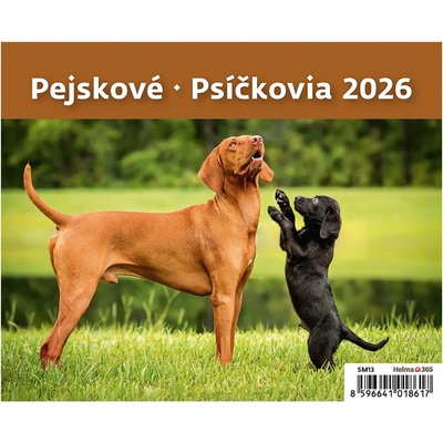 Helma Stolový riadkový 17,1x13,9 cm MiniMax Psíčkovia 2026