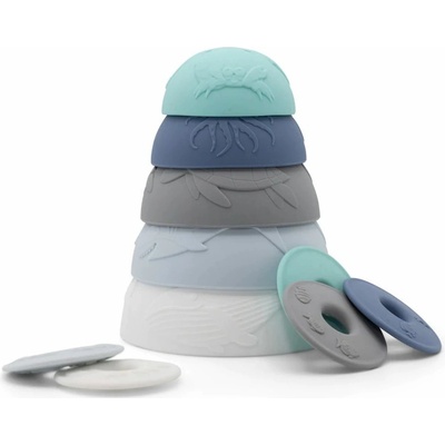 Jellystone designs silikonové stohovací kelímky oceán