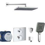 SANITINO - Душ комплект с термостат Grohe и скрито тяло, аксесоари kielle, хром SANI21GKK007 (SANI21GKK007)