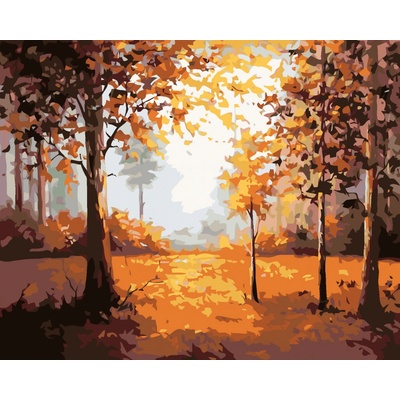 zuty Malování podle čísel Podzimní les 100 x 80 cm vypnuté plátno na rám