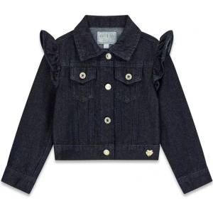 GUESS Тъмно деним яке за мини момиче с глитери Guess