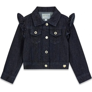 GUESS Тъмно деним яке за мини момиче с глитери Guess