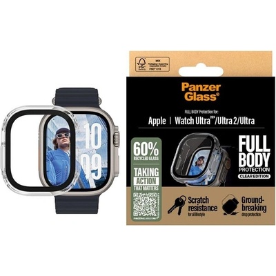 PanzerGlass Стъклен протектор PanzerGlass - Snappie Full, Apple Watch Ultra/Ultra 2, прозрачен (5715685003707)
