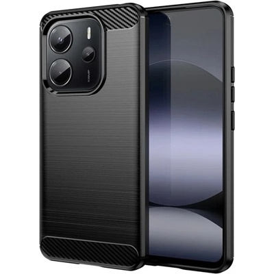 Gigapack Redmi Note 14 4G GIGAPACK Силиконов протектор за телефон, удароустойчив, карбонов модел, ЧЕРЕН GP-168060 (GP-168060)