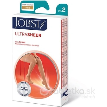 Jobst Ultra Sheer kompresívne stehenné pančuchy so silikónovým lemom bez špice bežná dĺžka telové