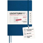 Leuchtturm1917 Weekly Calendar 2027 Medium (A5) with Notebook - German Diary, Indigo, Softcover, January-December 2027, Weekly Overview on the Left + Notes Page on the Right - 400074 (400074)