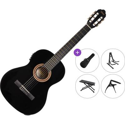 Valencia VC104E Premium SET 4/4 Black Класическа китара с предусилвател