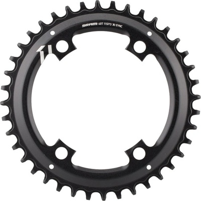 Prevodník SRAM Apex1 X-SYNC 11s Asymmetric 110BCD Black - 44 zubov