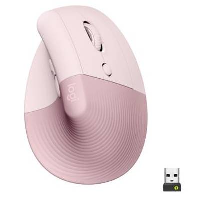 Logitech Lift Right Vertical Ergonomic Mouse, Rose - 910-006478