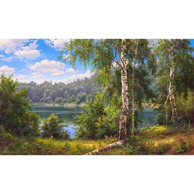 Obraz-Lesní jezero 1 deska 80x50