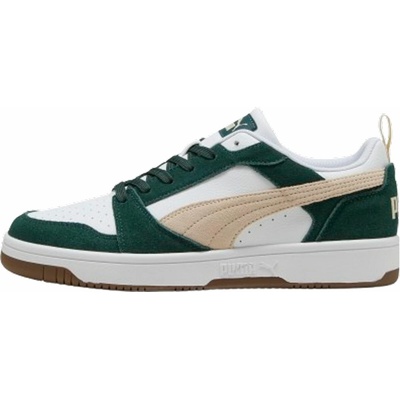 Puma rebound V6 LOW biela tmavo zelená béžová