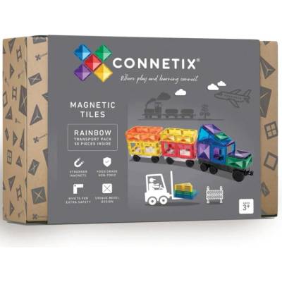 Connetix Transport Pack Rainbow 50 Pieces (ct-r-00050-tr)