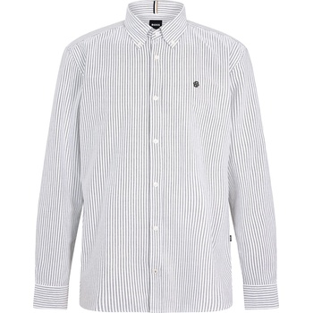 HUGO BOSS Риза с дълъг ръкав BOSS Men's Long Sleeve Oxford Shirt - Open Green