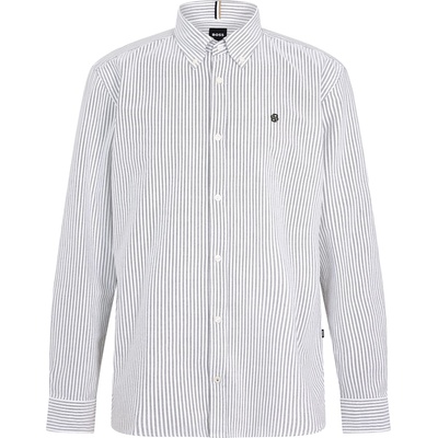 HUGO BOSS Риза с дълъг ръкав BOSS Men's Long Sleeve Oxford Shirt - Open Green