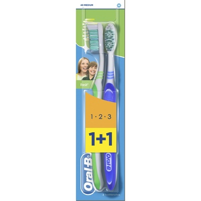 Oral-B 3-Effect Natural Fresh stredná 2 ks