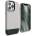 elago Glide Case - удароустойчив силиконов (TPU) калъф за iPhone 13 Pro (сив-зелен)
