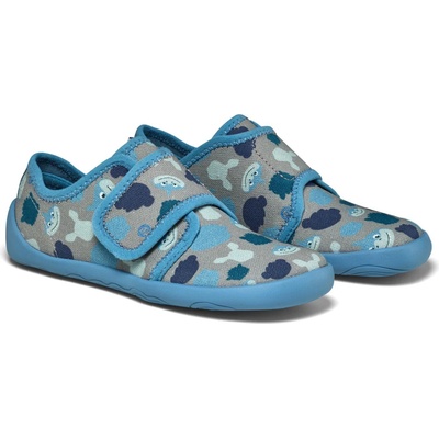 Affenzahn Детски пантофи Affenzahn Kid's Slippers Cotton Movy Slippers - Shark / Blue - размер 26 (EU) (702-3996-0716)