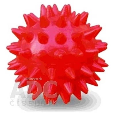 Gymy MASÁŽNA LOPTIČKA - ježko 5 cm červená