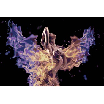 Vymalujsisam Maľovanie podľa čísiel Dievča v plameňoch