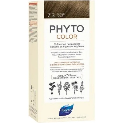 PHYTO Безамонячна боя за коса 7.3 Златисто Русо, Phyto Phytocolor Coloration Permanente 7.3 Golden Blonde 50ml