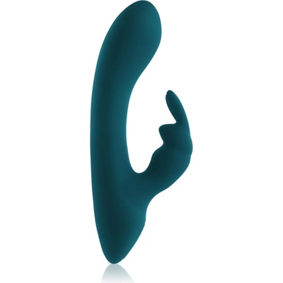 Pleasure Lil Rabbit Green вибратор със стимулиране на клитора 14.5 см