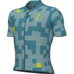 Alé Мъжка фланелка с къс ръкав за колоездене Alé Pragma Pixel S/S Jersey Cycling jersey - Ash Grey (056-3950-0115)