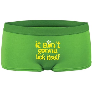 Image 1 of Funny underwear Дамски боксерки Lick Itself, зелени