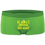 Funny underwear Дамски боксерки Lick Itself, зелени