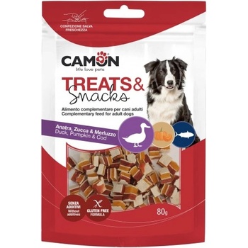 Camon Duck, pumpkin and cod sandwich - лакомства за кучета с патешко, тиква и риба треска 80 гр, Италия - AE510
