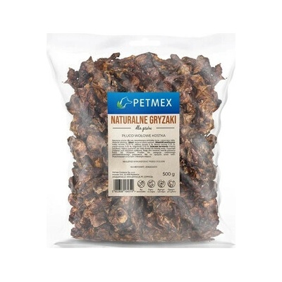 PETMEX Pľúca hovädzie Kocka prírodná pochúťka pre psov 500 g
