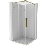 Mexen Rox Duo плъзгаща се душ кабина 120 x 120 см, прозрачна, златна - 8C2D-120-120-50-00 (8C2D-120-120-50-00)