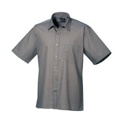 Premier Workwear pánska košeľa s krátkym rukávom PR202 dark grey