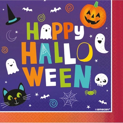 Amscan Hallo-ween Friends Ubrousky33x33cm 16ks