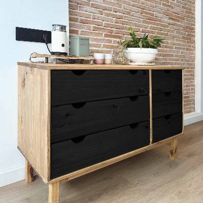 vidaXL Чекмеджетен шкаф с чекмедже OTTA Черно 111 x 43 x 73, 5 см (42041751)