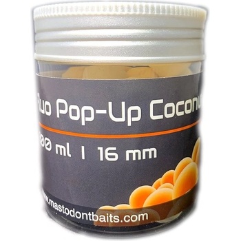 Mastodont Baits boilies Fluo Pop-Up Coconut 200ml 16mm Bílá