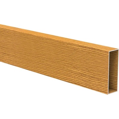Hliníková plotová lamela 60x20 mm, tvar obdélník, dřevodekor se strukturou, dekor LUVIA (Světlý dub) (AL-60x20x1.2-LUV-DS-6)
