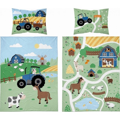 Detexpol Bambusové obliečky Farma blue Bambus100 cm x 13540 x 60 cm