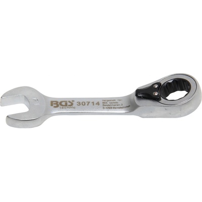 BGS technic Očkoplochý klíč 14 mm s ráčnou, extra krátký BGS 1030714