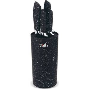 Voltz Комплект ножове и поставка Oliver Voltz Set OV51633G5, мраморно покритие, черни (Set OV51633G5)