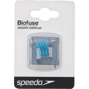 Speedo Adults Biofuse Swimming Ear Plugs - Grey/Blue