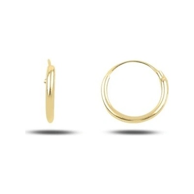 Lunica Stříbrné kroužkové náušnice 8mm GOLD 0980