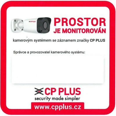 CP-PR-134 Samolepka "Prostor monitorován" + provozovatel (Samolepka "Prostor monitorován" + provozovatel)