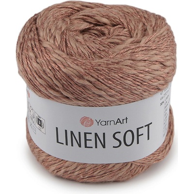 Pletací příze Linen Soft 100 g Varianta: 5 (7308) pudrovobéžová, Balení: 1 ks