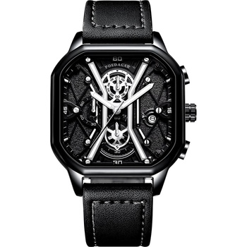 Poedagar Часовник poedagar ge-35012 - Черен kp35012 (ge-35012)