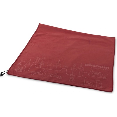 Pinguin uterák Micro towel Map 75 x 150 cm červená