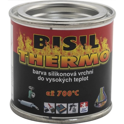 Bisil Thermo silikonová žáruvzdorná vrchní barva 80 g černá