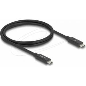 Delock Кабел E-Marker USB-C, 80 Gbps, 16K 60 Hz, PD 3.1 240 W, 1 m, черен (DELOCK-81211) - xtreme